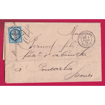 N°60 GC 2502 CAD TYPE 18 MONTPELLIER HERAULT POUT PONTARLIER DOUBS  LETTRE