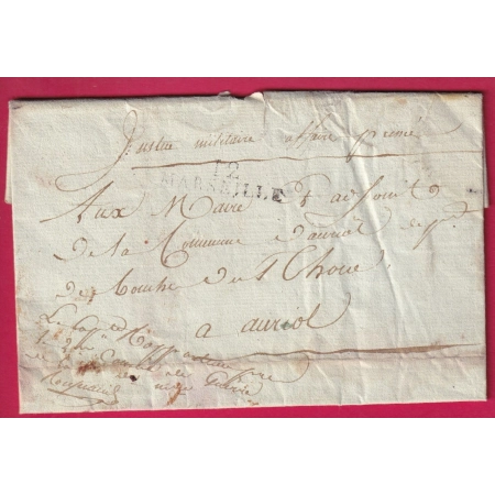 MARSEILLE FRANCHISE JUSTICE MILITAIRE AN9 8EME DIV MILITAIRE POUR AURIOL LETTRE COVER