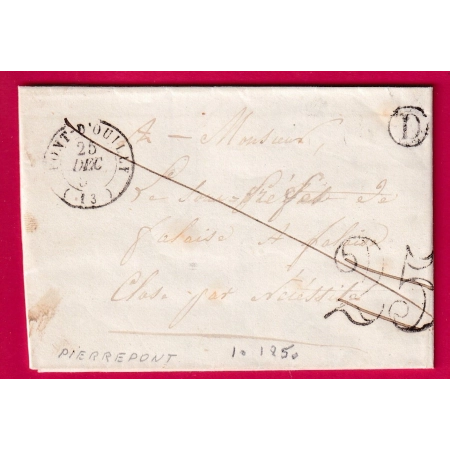 CAD TYPE 15 PONT D'OUILLY CALVADOS BOITE RURALE D PIERREPONT POUR FALAISE LETTRE