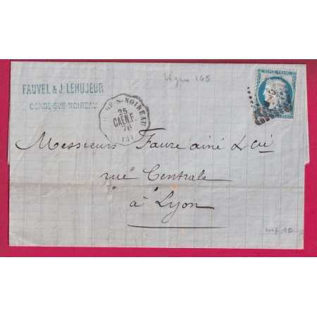 N°60 CONVOYEUR STATION CONDE SUR NOIREAU POUR LYON INDICE 10 LETTRE