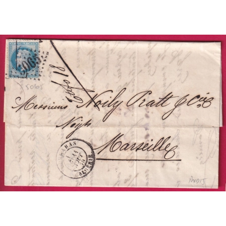 N°29 GC 5065 SOUKARAS ALGERIE POUR MARSEILLE INDICE 15 LETTRE