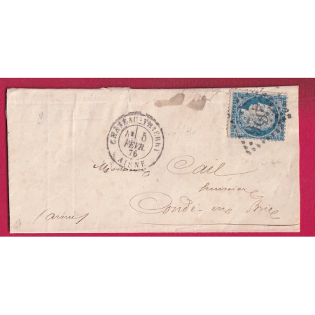 N°60 GC 926 CAD TYPE 18 CHATEAU THIERRY AISNE POUR CONDE EN BRIE LETTRE