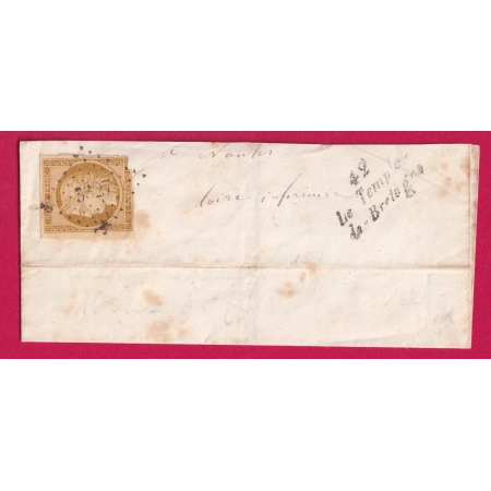 N°1 PC 3327 CURSIVE LE TEMPLE DE BRETAGNE POUR NANTES DOCUMENT INCOMPLET LETTRE