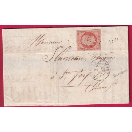N°16 PC 3351 THIVIERS DORDOGNE POUR ST FOY LA GRANDE GIRONDE  LETTRE