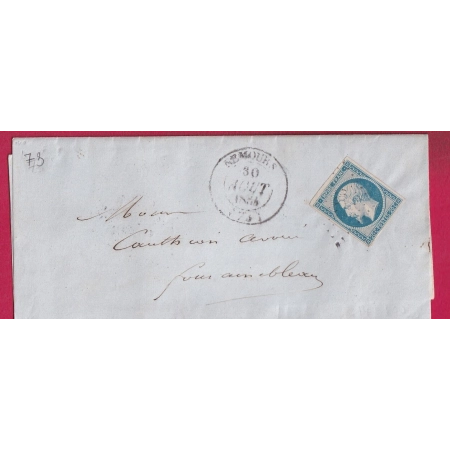 N°14 BLEU LAITEUX PC 2235 NEMOURS SEINE ET MARNE CAD TYPE 14 POUR FONTAINEBLEAU INDICE 14 LETTRE