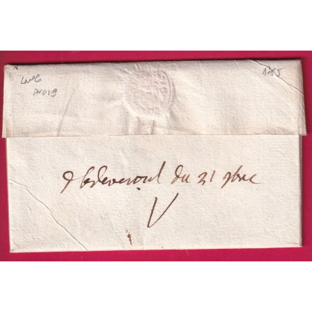 DEBOURSE MANUSCRIT DE VESOUL HAUTE SAONE 1785 LENAIN N°6 INDICE 19 DEPART DOLE JURA LETTRE