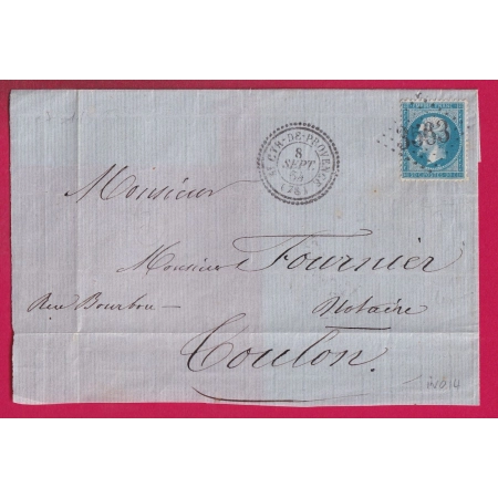 N°22 GC 3563 ST CYR DE PROVENCE VAR CAD TYPE 22 POUR TOULON DEVANT DE LETTRE