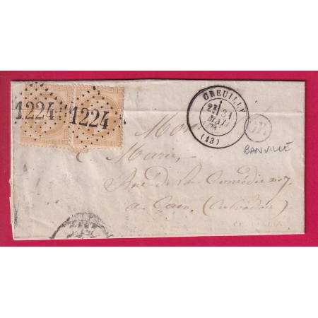 N°21 PAIRE GC 3979 TOUL MEURTHE ET MOSELLE POUR FOUG LETTRE