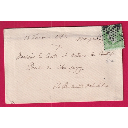 N°20 PARIS ETOILE 9P2 TARIF JOUR DE L'AN  CARTE DE VISITE LETTRE