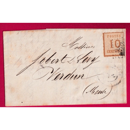 ALSACE LORRAINE N°5 GC 2598 NANCY MEURTHE ET MOSELLE POUR VERDUN MEUSE LETTRE