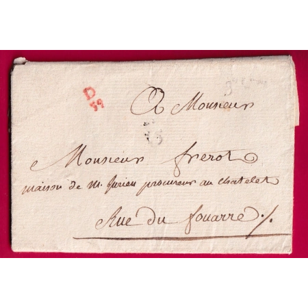 PETITE POSTE DE PARIS PETIT 39 1773 BOITIER POUR PARIS LETTRE