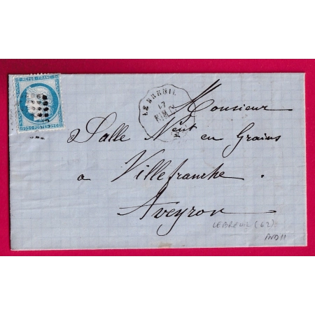 N°60 CONVOYEUR STATION LE BREUIL PUY DE DOME POUR VILLEFRANCHE AVEYRON LETTRE