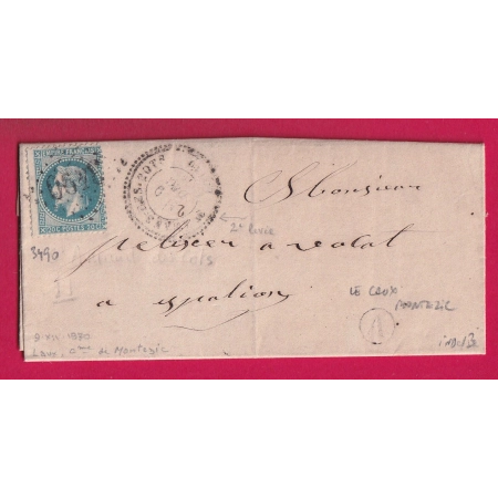 N°29 GC 3490 ST AMANS DES COTS AVEYRON CAD TYPE 24 BOITE RURALE A LE LAUX MONTEZIC POUR ESPALIONS INDICE 13 LETTRE