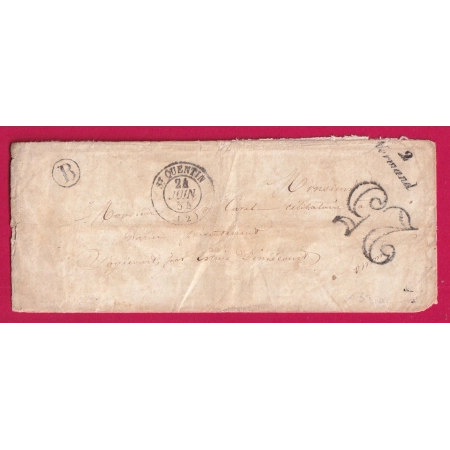 CURSIVE 2 VERMAND AISNE CAD TYPE 15 ST QUENTIN POUR ESTREE DENIECOURT INDICE 13 LETTRE