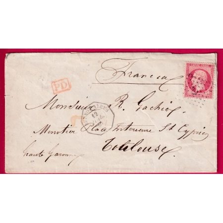 N°23 ANCRE + CACHET CONSULAIRE BUENOS AYRES ARGENTINE ARGENTINA POUR TOULOUSE HAUTE GARONNE LETTRE