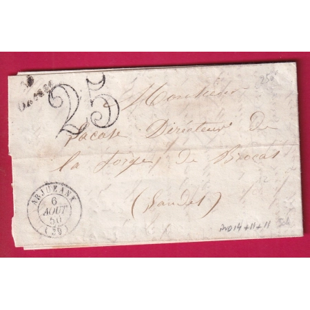 CURSIVE 39 ONESSE LANDES CAD T15 ARJUZANX CURSIVE 39 GARCIN EN ARRIVE LETTRE
