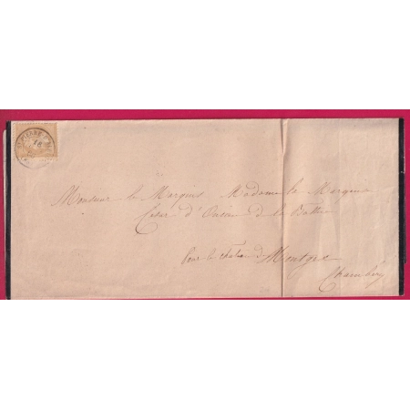 N°21 CAD ST PIERRE D'ALBIGNY SAVOIE POUR CHATEAU MONGEX CHAMBERY 1866 LETTRE