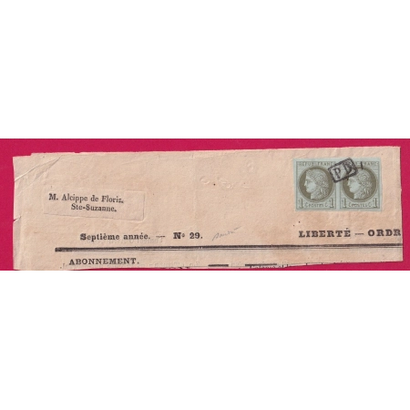 LA REUNION COLONIE GENERAL PAIRE 1X PD ENCADRE SUR FRAGMENT DE JOURNAL STE SUZANNE REUNION LETTRE