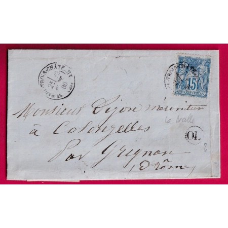 N°90 ST PAUL TROIS CHATEAU DROME OL A IDENTIFIER POUR GRIGNAN LETTRE