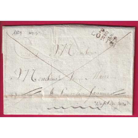 MARQUE P25P LORIOL DROME POUR LONS LE SAULNIER JURA LETTRE