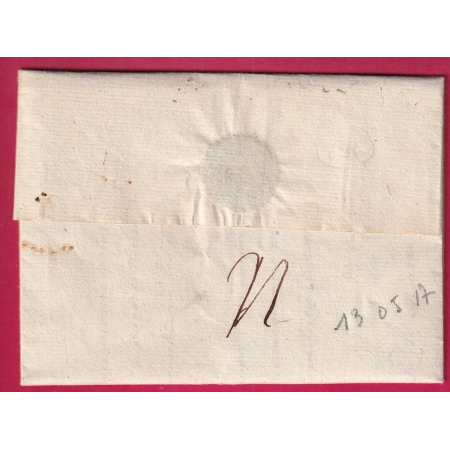 MARQUE P89P APT VAUCLUSE TEXTE DE GORCES 1823 POUR HYERES VAR INDICE 12 LETTRE