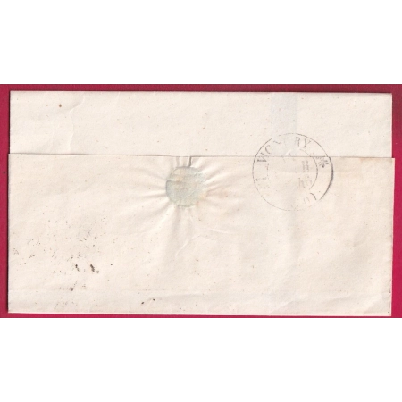 CURSIVE 50 PANCEY HAUTE MARNE DECIME RURAL 1845 POUR BOLOGNE T12 VIGNORY AU DOS INDICE 16 LETTRE