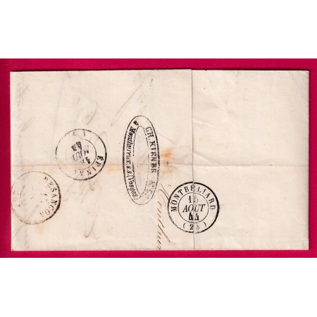 CURSIVE 82 MONTHUREUX SUR SAONE CAD TYPE 12 DARNEY VOSGES POUR AUDINCOURT INDICE 14 LETTRE