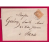 COMMUNE DE PARIS TENTATIVE ENTREE NANCY MEURTHE ET MOSELLE 27 MAI 1871 POUR PARIS TARIF IMPRIME SANS CACHET ARRIVE