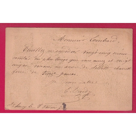 N°58 GC 6321 MARSEILLE LES CROTTES POUR MARSEILLE INDICE 19 CARTE PRECURSEUR LETTRE