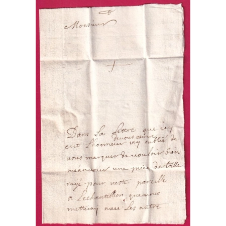 LETTRE DE VERDUN MEUSE 1699 POUR REIMS MARNE LETTRE