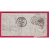 CURSIVE 69 CONFLANS SUR LANTERNE HAUTE SAONE CAD TYPE 14 LUXEUIL POUR CLERMONT FERRAND 1851 LETTRE