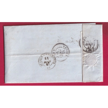 CURSIVE 50 DOULAINCOURT HAUTE MARNE 1847 BOITE RURALE A SAUCOURT POUR ST LOUP HAUTE SAONE LETTRE