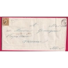 N°1 BISRE BRUN PC 1083 DECIZE NIEVRE POUR VARENNES ALLIER 1852 LETTRE