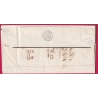 N°1 BISRE BRUN PC 1083 DECIZE NIEVRE POUR VARENNES ALLIER 1852 LETTRE