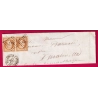 N°13B PAIRE TYPE II PC 3617 VILLENEUVE D' AVEYRON POUR MALEVILLE LETTRE