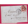 N°16 PC 2909 SOISSONS AISNE POUR CHATEAU THIERRY 1857 LETTRE