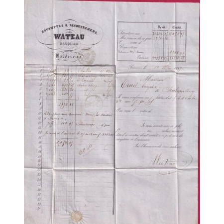 N°16 PC 2909 SOISSONS AISNE POUR CHATEAU THIERRY 1857 LETTRE