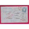 N°60 GC 3602 STE FOY LA GRANDE GIRONDE TAXE SUISSE 30 FAUSSE DIRECTION POUR ST FERME GIRONDE REEXPEDIEE LETTRE