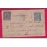 ENTIER 15C + 10C BRAZAVILLE CONGO FRANCAIS 1899 POUR HELDER PAYS BAS HOLLANDE LETTRE