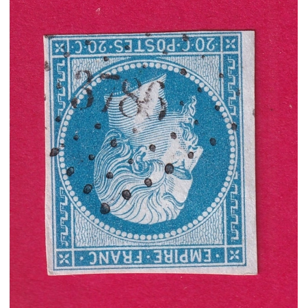 N°14 PC 3786 DANCEVOIR HAUTE MARNE COTE 130E SUR BLEU TIMBRE BRIEFMARKEN STAMP FRANCE