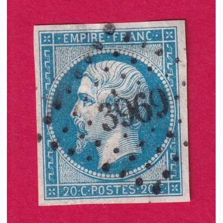 N°14 PC 3969 PIERREPONT MOSELLE COTE 100€ SUR BLEU TIMBRE BRIEFMARKEN STAMP FRANCE