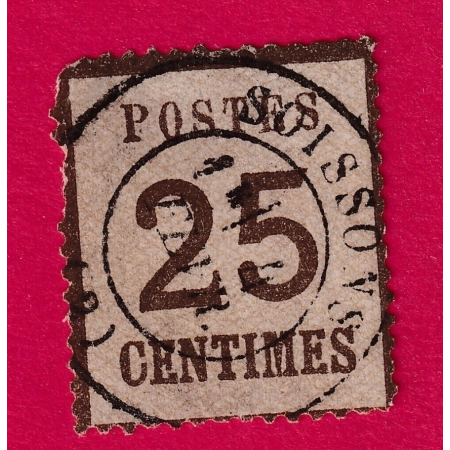 ALSACE LORRAINE N°7 CAD TYPE 17 SOISSONS AISNE BRIEFMARKEN FRANCE