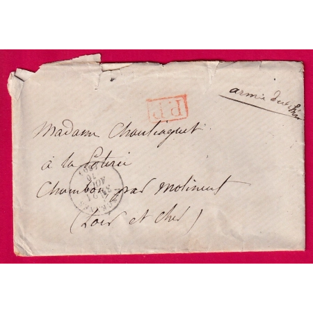GUERRE 1870 ARMEE DU RHIN VINCENNES SEINE ET MARNE 21 AOUT 1870 POUR MOLINEUF LOIR ET CHER LETTRE