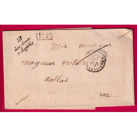 CURSIVE 78 LES ARCS SUR ARGENS + PP ROUGE POUR CALLAS LETTRE