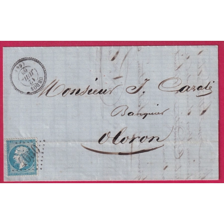 N°22 GC 4050 URDOS BASSES PYRENEES INDICE 20 POUR OLORON LETTRE