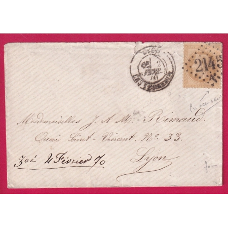 N°28 VARIERE PLI ACCORDEON GC 2145A LES TERREAUX POUR LYON LETTRE