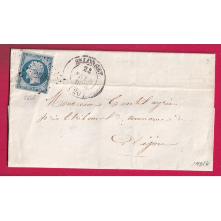 N°14 PC 2868 CAD TYPE 14 SELONGEY COTE D'OR INDICE 16 POUR DIJON LETTRE