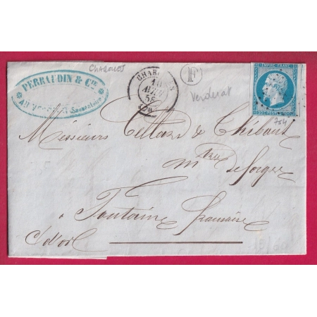 N°14 PC 754 CHAROLLES SAONE ET LOIRE BOITE RURALE F MARTIGNY LE COMTE USINE DE VERDERAT FONTAINE FRANCAISE COTE D'OR