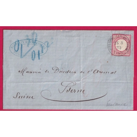 ALSACE LORRAINE BITSCHWILLER LES THANN POUR BERN SUISSE TARIF FRONTALIER ?? LETTRE
