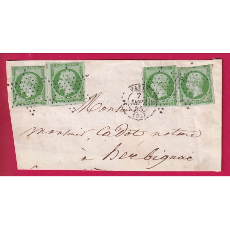 N°12 X4 PARIS ETOILE 3E 60 20 POUR HERBIGNAC LOIRE INFERIEURE DEVANT DE LETTRE LETTRE